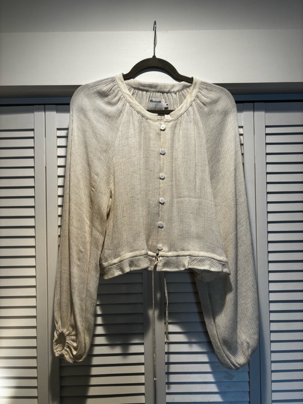 Madewell x Christy Dawn Cream Button-Front Blouse